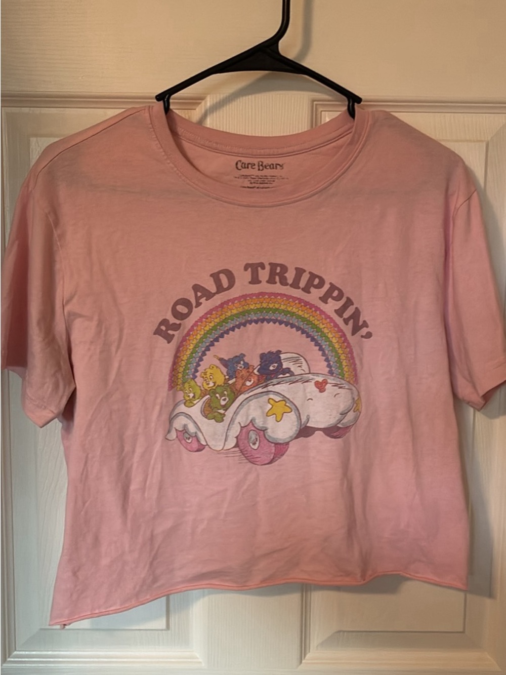 Care Bears Pink Road Trippin' Rainbow Graphic Tee